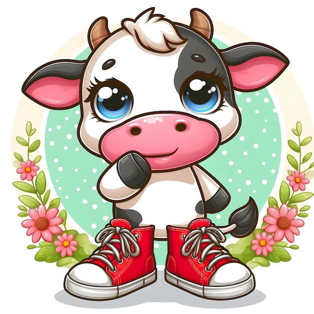 Foto ilustración vectorial de personajes de vacas