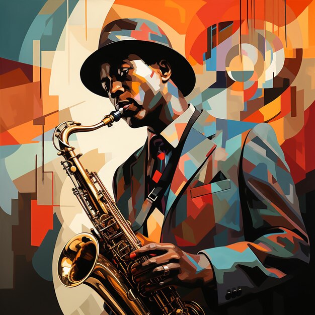 Foto ilustración vectorial de un póster de jazz