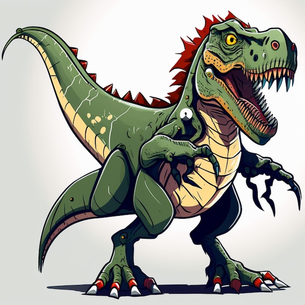 Ilustración vectorial realista de los dinosaurios