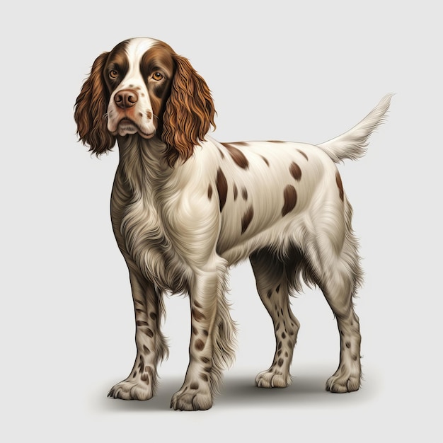 Ilustración vectorial realista en HD del Springer Spaniel inglés