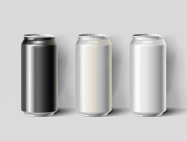 Ilustración vectorial realista de maqueta de lata de hojalata