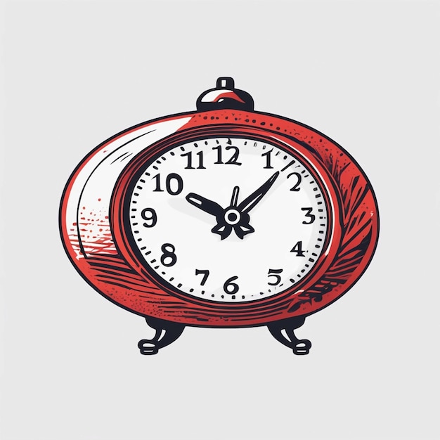 Foto ilustración vectorial del reloj despertador