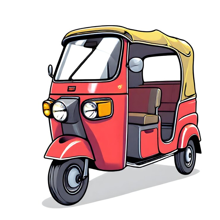 Ilustración vectorial del rickshaw