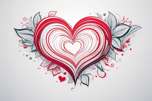 Ilustración vectorial romántica de San Valentín para tarjetas y carteles