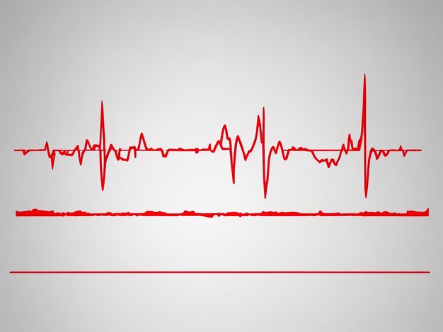 Ilustración vectorial de San Valentín Corazones de amor Línea de ECG Mujer y hombre aman Tarjeta del día de san Valentín