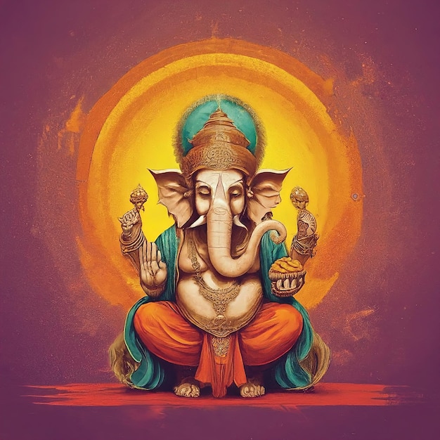 Ilustración vectorial de un señor Ganesh