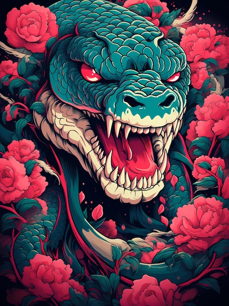 Ilustración vectorial de la serpiente del zodiaco cartel de felicitaciones cartel de cartel fondo de la bandera