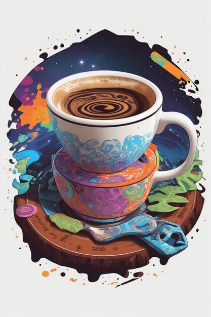 ilustración vectorial de taza de café