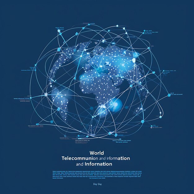 Ilustración vectorial vibrante para el Día Mundial de las Telecomunicaciones y la Sociedad de la Información