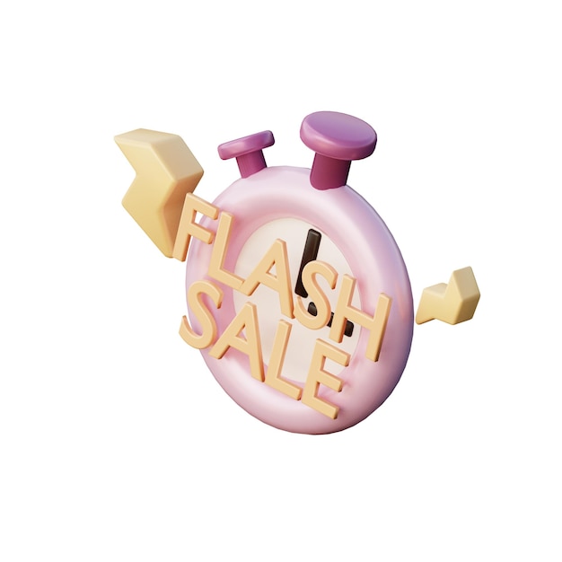 Ilustración de venta flash 3D