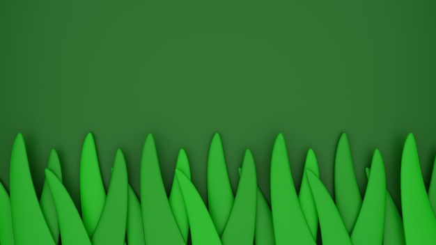Ilustración verde 3D minimalista para textura de fondo
