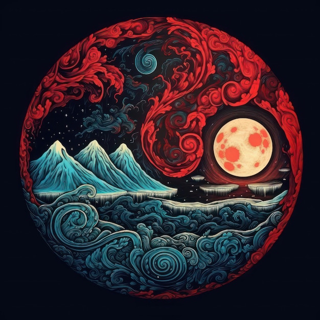 Ilustración del yin y el yang