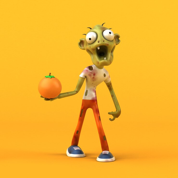 Foto ilustración de zombie divertido