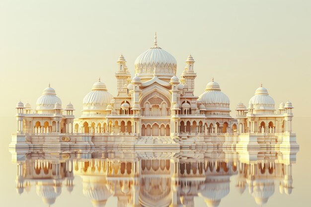 Foto ilustraciones en 3d del diseño de la arquitectura mughal de la antigua india