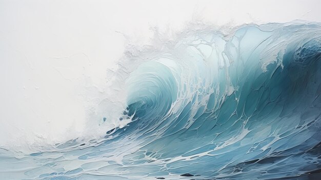 Ilustraciones de arte de olas minimalistas Arte de pintura marina en colores claros