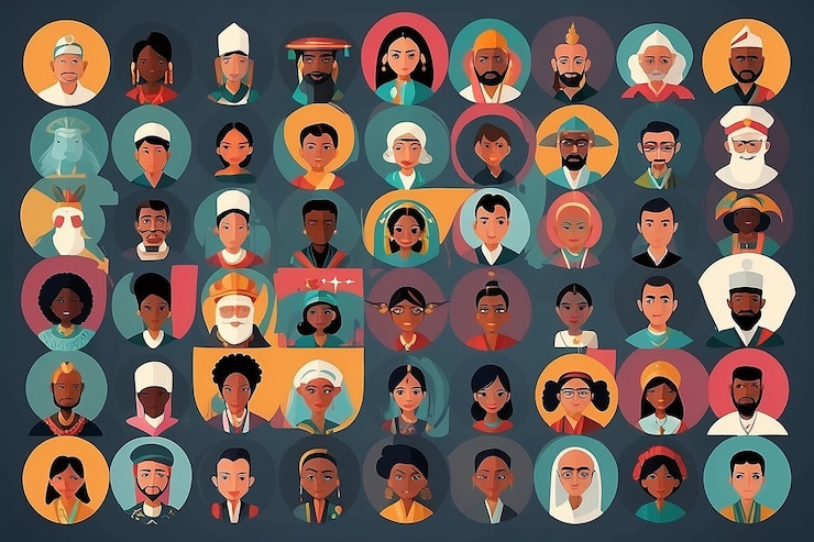 Foto ilustraciones de avatares vectoriales