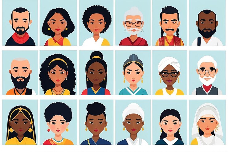 Foto ilustraciones de avatares vectoriales