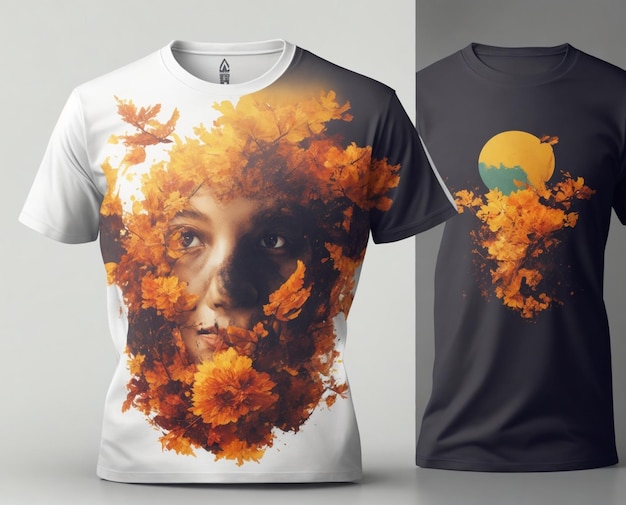 Foto ilustraciones de camisetas personalizables