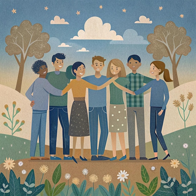 Ilustraciones creativas para las celebraciones del Día de la Amistad 2024