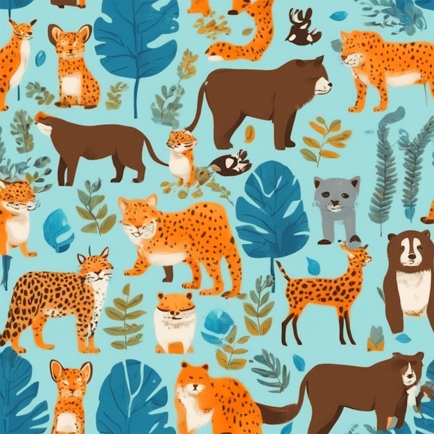 Ilustraciones para el Día Mundial de los Animales Animales felices