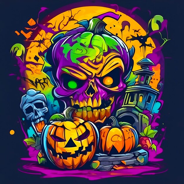 las ilustraciones divertidas de halloween