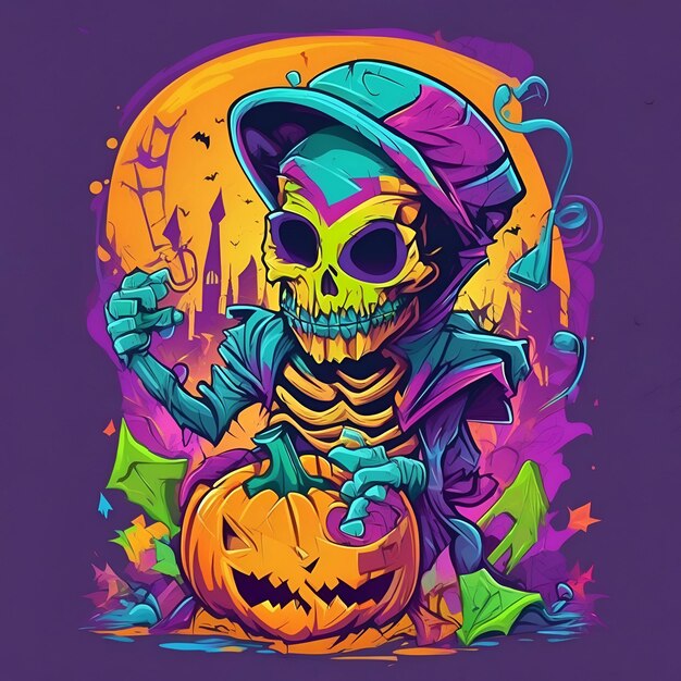 las ilustraciones divertidas de halloween