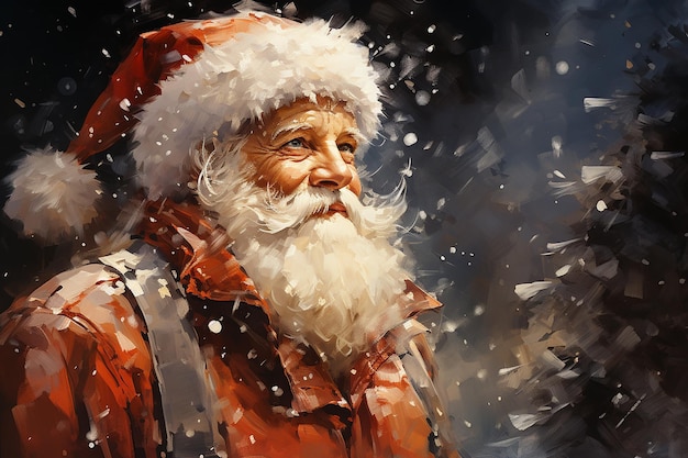 Ilustraciones festivas de Papá Noel Pasados de la Navidad