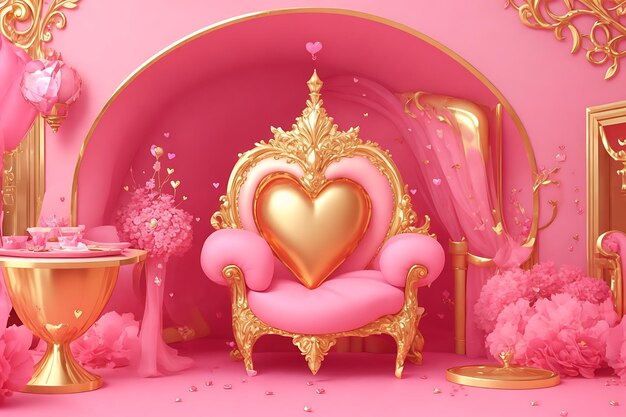 Ilustraciones de fondo que representan la belleza romántica del Día de San Valentín