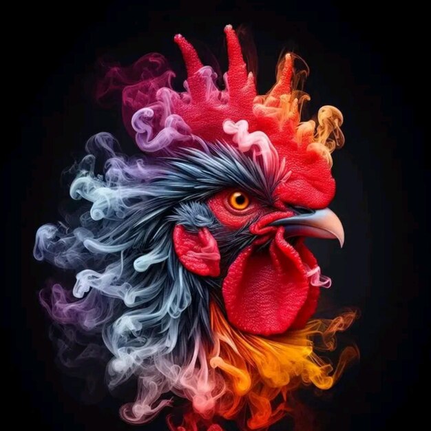 ilustraciones de pollo en color diseño vectorial