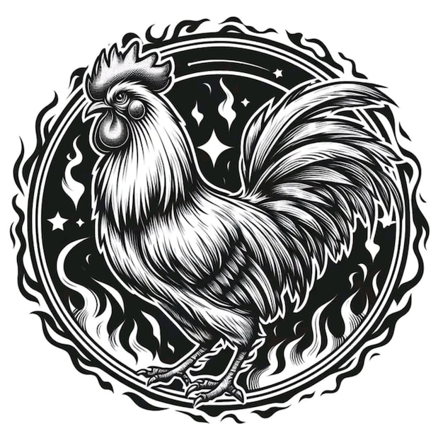 ilustraciones de pollo en color diseño vectorial