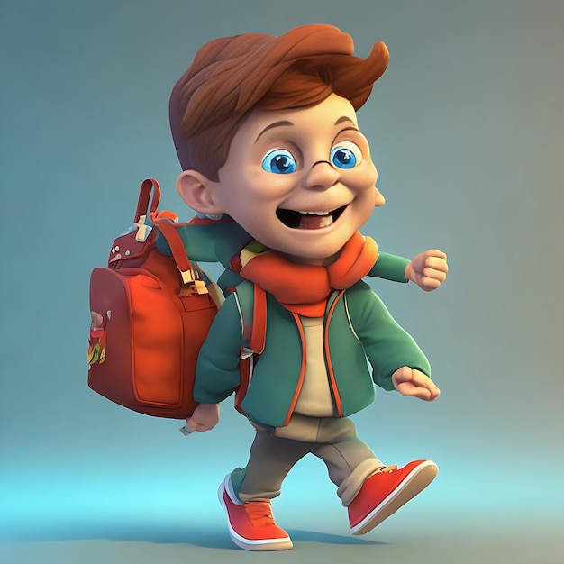 Ilustraciones renderizadas en 3D personajes divertidos ai Generado