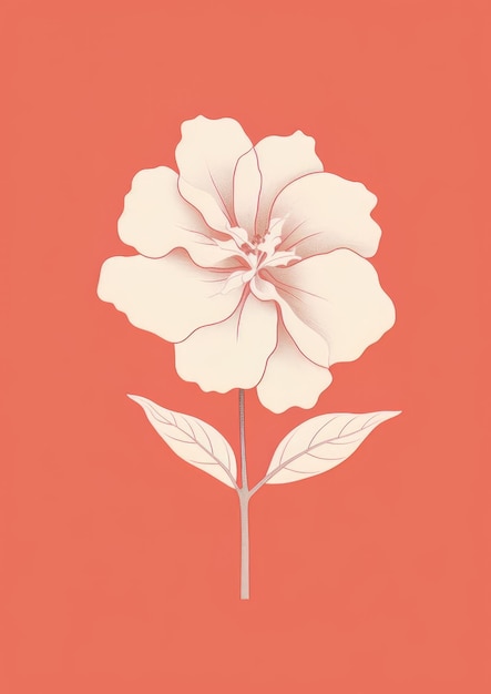 ilustraciones de vectores de flores abstractas con hojas