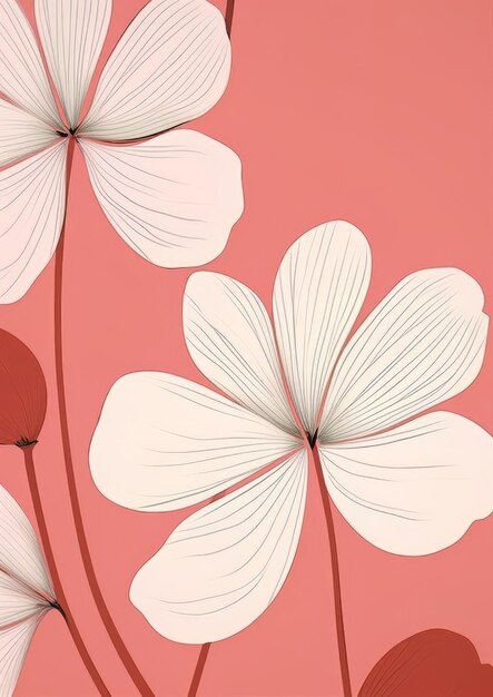 ilustraciones de vectores de flores con hojas