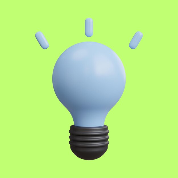 Ilustrações 3D de lâmpadas de luz 3D Ilustrações de lâmpades de luz 38