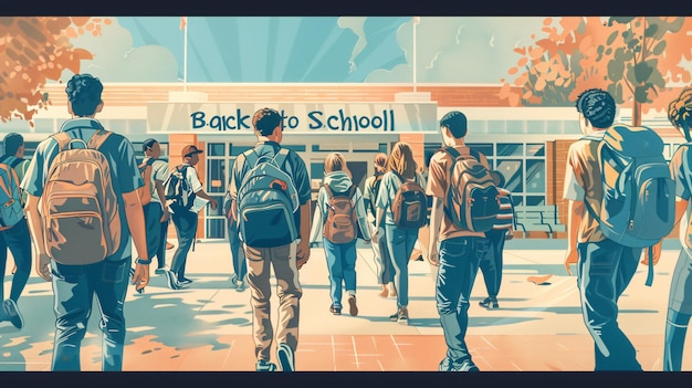 Ilustrações cativantes de BacktoSchool Uma aula mestra em contar histórias visuais envolventes