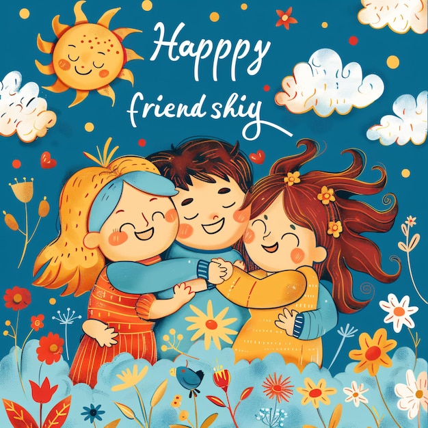 Ilustrações cativantes para o Dia da Amizade