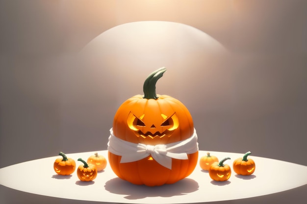 ilustrações de abóbora de banner de halloween