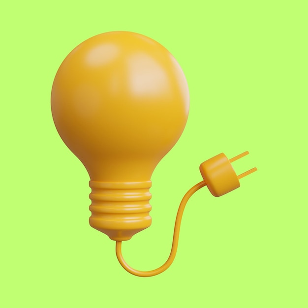 Ilustrações de lâmpadas de luz 3D Ilustração de lámpadas de iluminação 3D