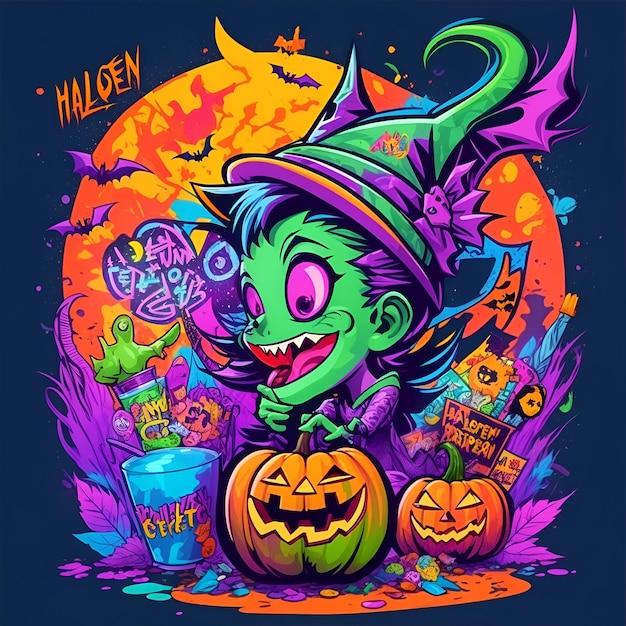 ilustrações divertidas de halloween