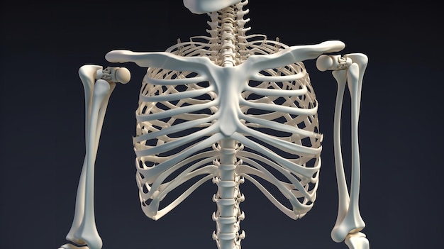 Ilustrações em 3D do Esqueleto Humano