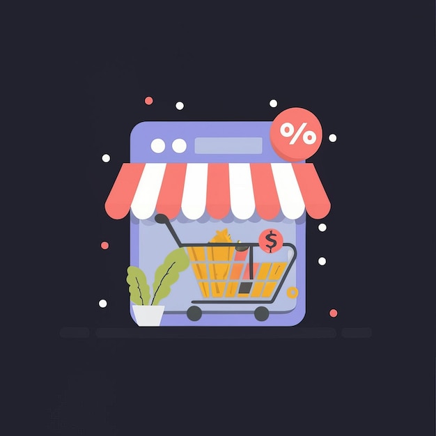 ilustrações vector venda oferta mercado loja de desconto mercado lugar