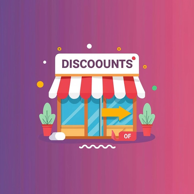 ilustrações vector venda oferta mercado loja de desconto mercado lugar