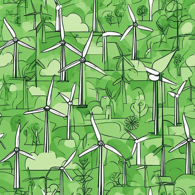 Ilustrações vetoriais de energia verde