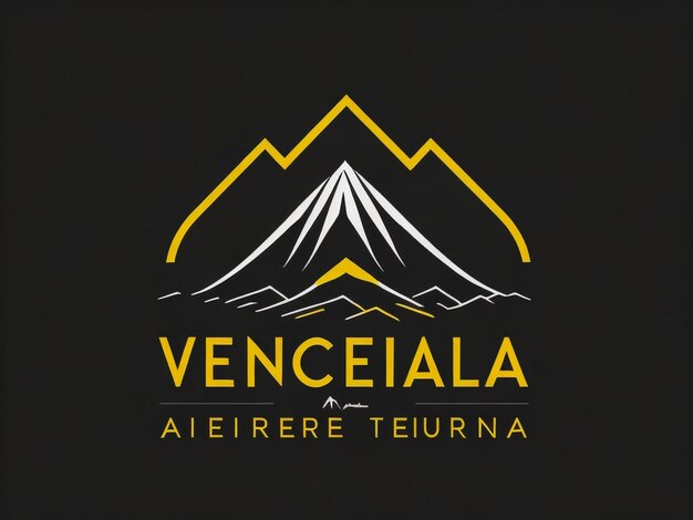 Foto ilustrador vetorial de modelo de logotipo de montanha