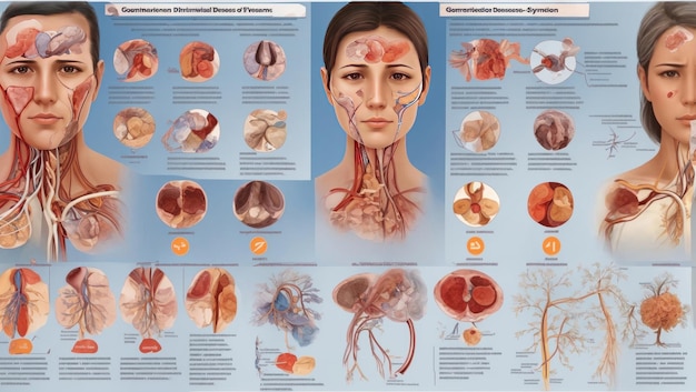Ilustrando sintomas de doenças Um guia visual abrangente para educação e conscientização médica