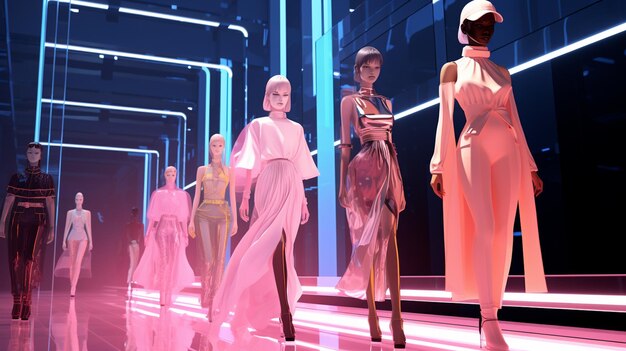 Foto ilustrar as tendências futuristas da moda dentro de um me db ccff fc a ea e c f jpg