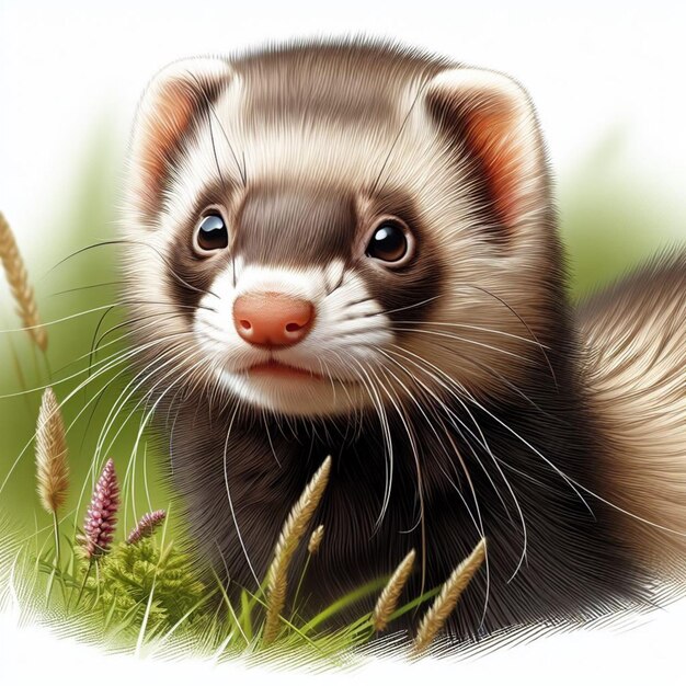 Ilustrar o Vector National Ferret Day Post para as mídias sociais