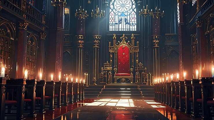 Ilustrar un trono real y majestuoso Ilustración digital de IA