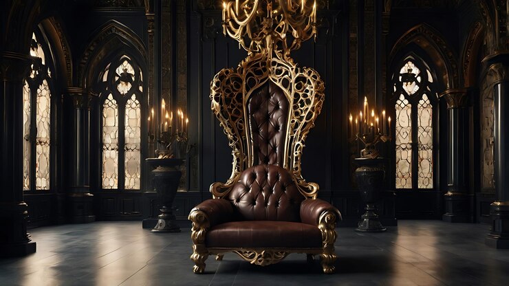 Ilustrar un trono real y majestuoso Ilustración digital de IA