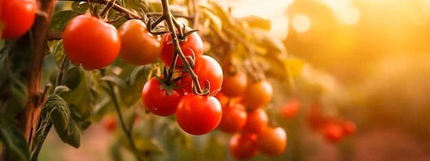 Im Garten wachsende Tomaten ernten generative KI